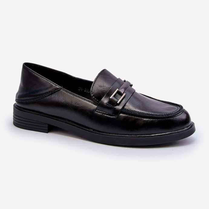 Vinceza Mocassins Cuir Femme Noir Nurea 1