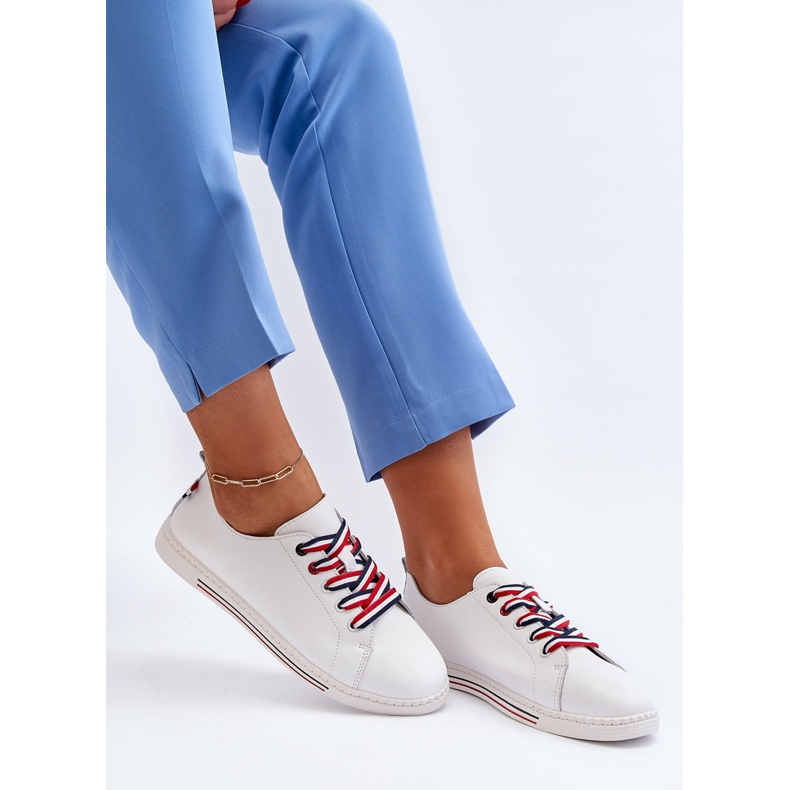 Vinceza Baskets En Cuir Femme Blanc Litzy 1