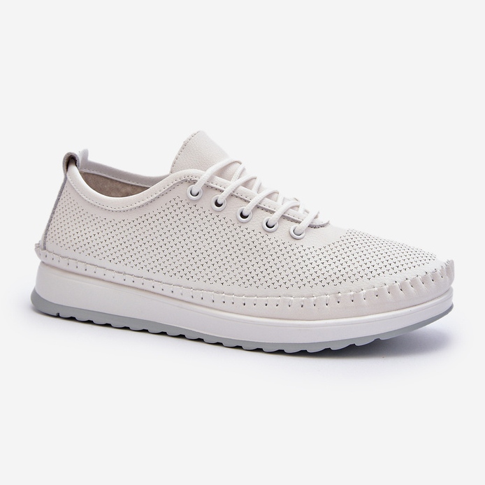 Vinceza Chaussures de sport en cuir pour femmes, baskets blanches Lalnai 2