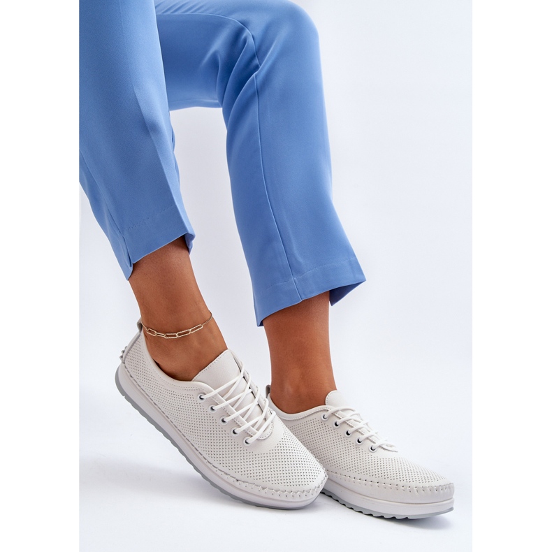 Vinceza Chaussures de sport en cuir pour femmes, baskets blanches Lalnai 1