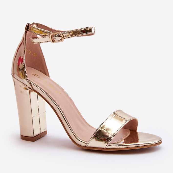 Sandales à talons hauts Thakko dorées 1