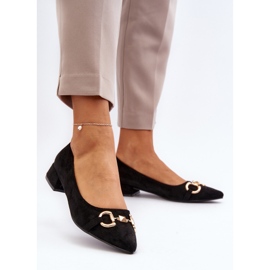 Ballerines À Bout Pointu En Daim Noir Ethere le noir 4