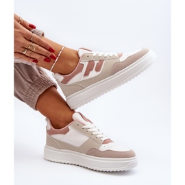 Baskets basses femme Regines beiges 2