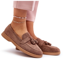 Mocassins En Daim Pour Femme Marron Dansitu brun 8