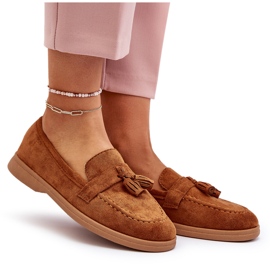 Mocassins en daim camel pour femmes par Dansitu brun 9