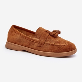 Mocassins en daim camel pour femmes par Dansitu brun 1