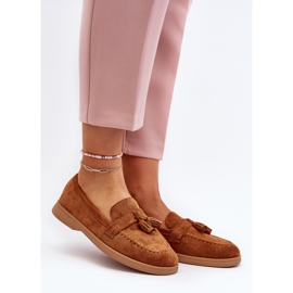 Mocassins en daim camel pour femmes par Dansitu brun 2