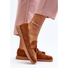 Mocassins en daim camel pour femmes par Dansitu brun 6