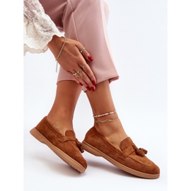 Mocassins en daim camel pour femmes par Dansitu brun 7