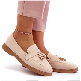 Mocassins Femme Daim Beige Dansitu 12