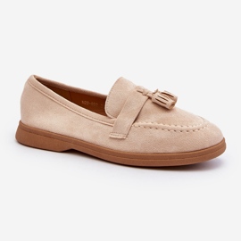 Mocassins Femme Daim Beige Dansitu 4