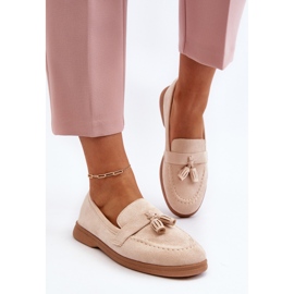 Mocassins Femme Daim Beige Dansitu 7