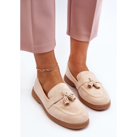 Mocassins Femme Daim Beige Dansitu 8