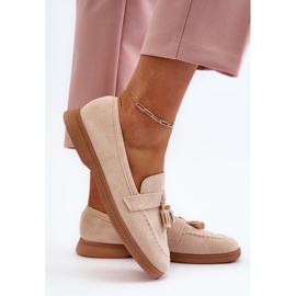 Mocassins Femme Daim Beige Dansitu 10