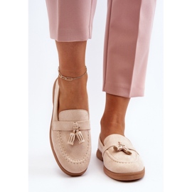 Mocassins Femme Daim Beige Dansitu 11