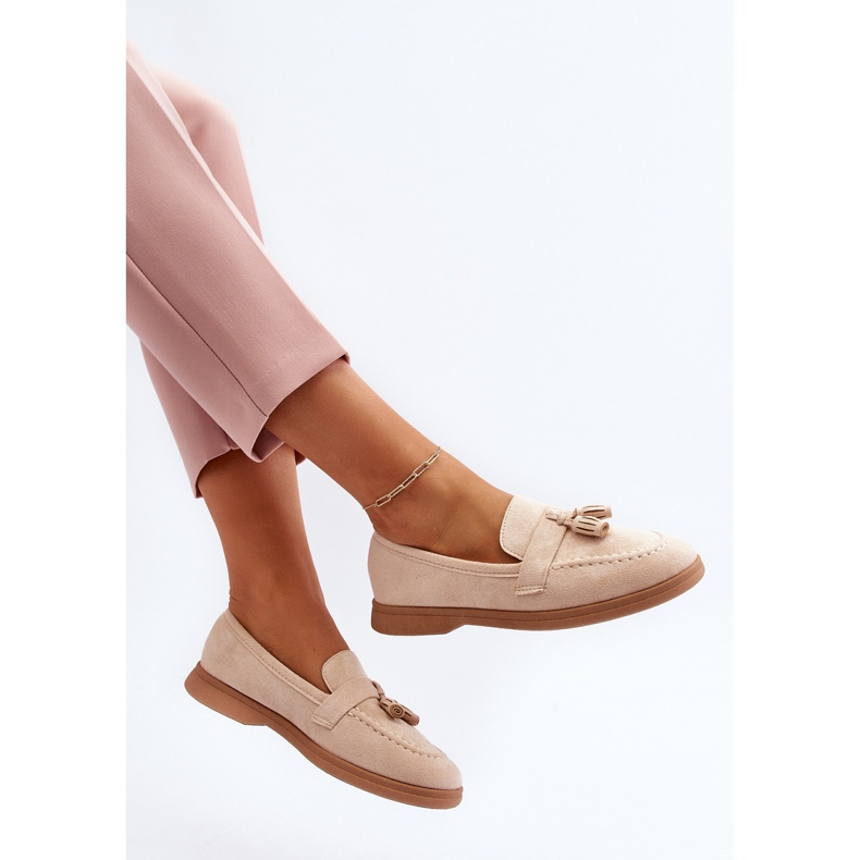 Mocassins Femme Daim Beige Dansitu 1