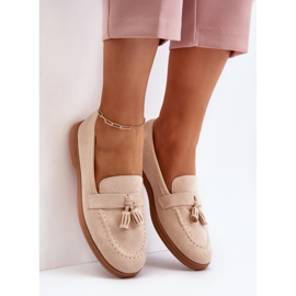 Mocassins Femme Daim Beige Dansitu 3