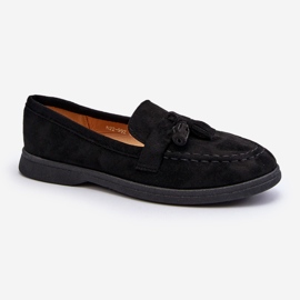 Mocassins En Daim Pour Femme Noir Dansitu le noir 1