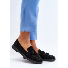 Mocassins En Daim Pour Femme Noir Dansitu le noir 2