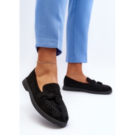 Mocassins En Daim Pour Femme Noir Dansitu le noir 3
