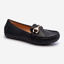 Mocassins Classiques En Cuir Écologique Pour Femme Noir Demese 2