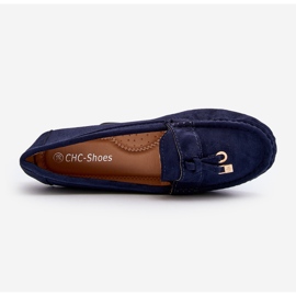Mocassins Classiques En Daim Pour Femme Bleu Marine Ontala 7