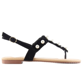 Tongs avec perles D-6541 Noir le noir 1