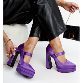 Escarpins à talons hauts violets de Mikea 2