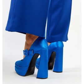 Escarpins à talons hauts Mikea bleus 4