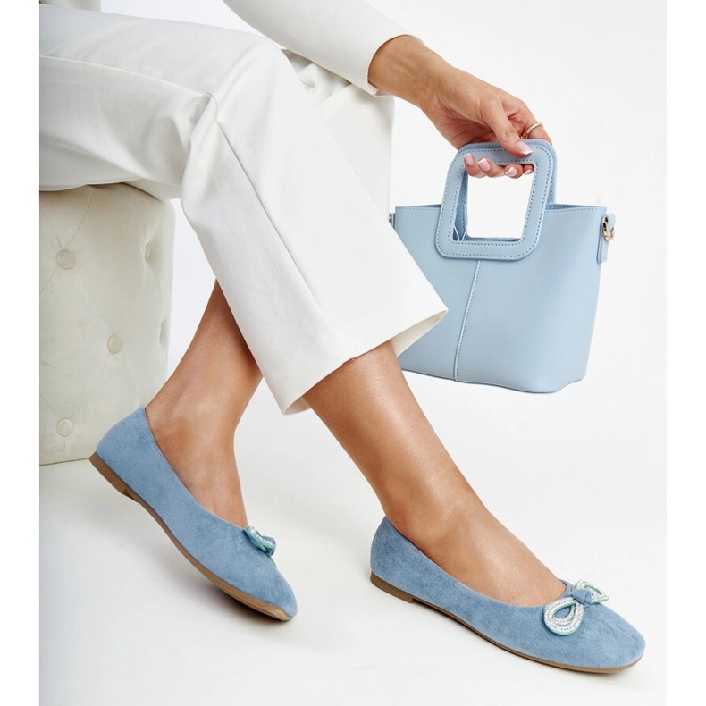 Ballerines bleues à nœud par Gaillou 1