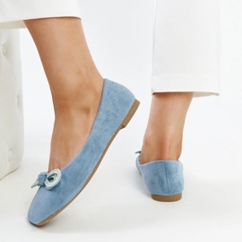 Ballerines bleues à nœud par Gaillou 3