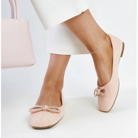 Ballerines rose clair à nœud Gaillou 4