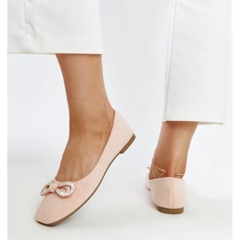 Ballerines rose clair à nœud Gaillou 5