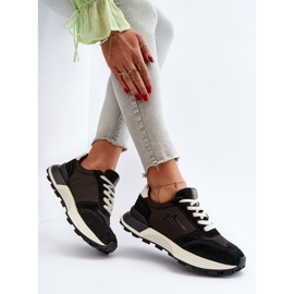 Baskets en cuir pour femmes Big Star NN274963 Noir 1