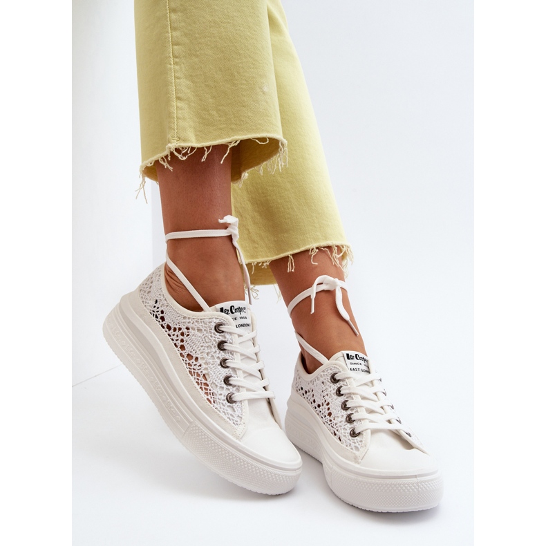 Baskets Femme Dentelle Lee Cooper LCW-23-44-1617 Blanc blanche 1