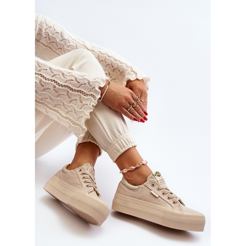 Baskets à plateforme pour femmes Lee Cooper LCW-24-31-2181 Beige 2