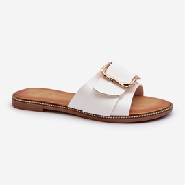 Tongs Pour Femmes Avec Bride Et Boucle Blanc Opahiri 2