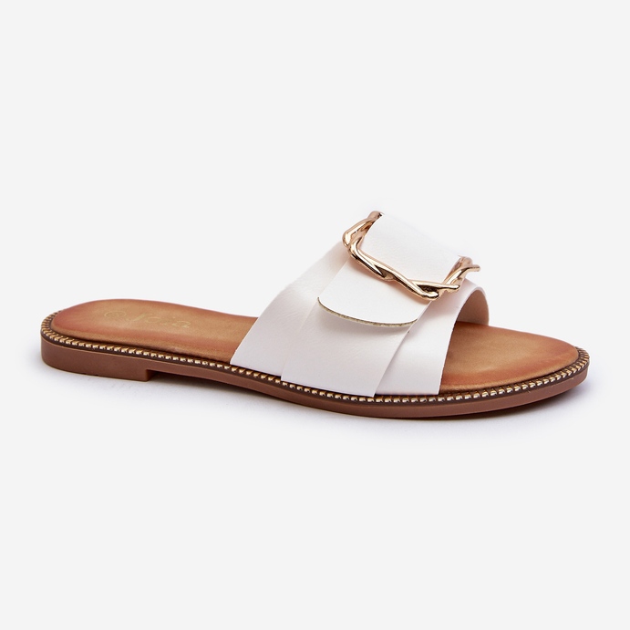 Tongs Pour Femmes Avec Bride Et Boucle Blanc Opahiri 2