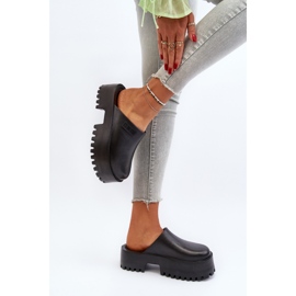 Tongs pour femmes à semelle massive Big Star NN274014 noir le noir 6