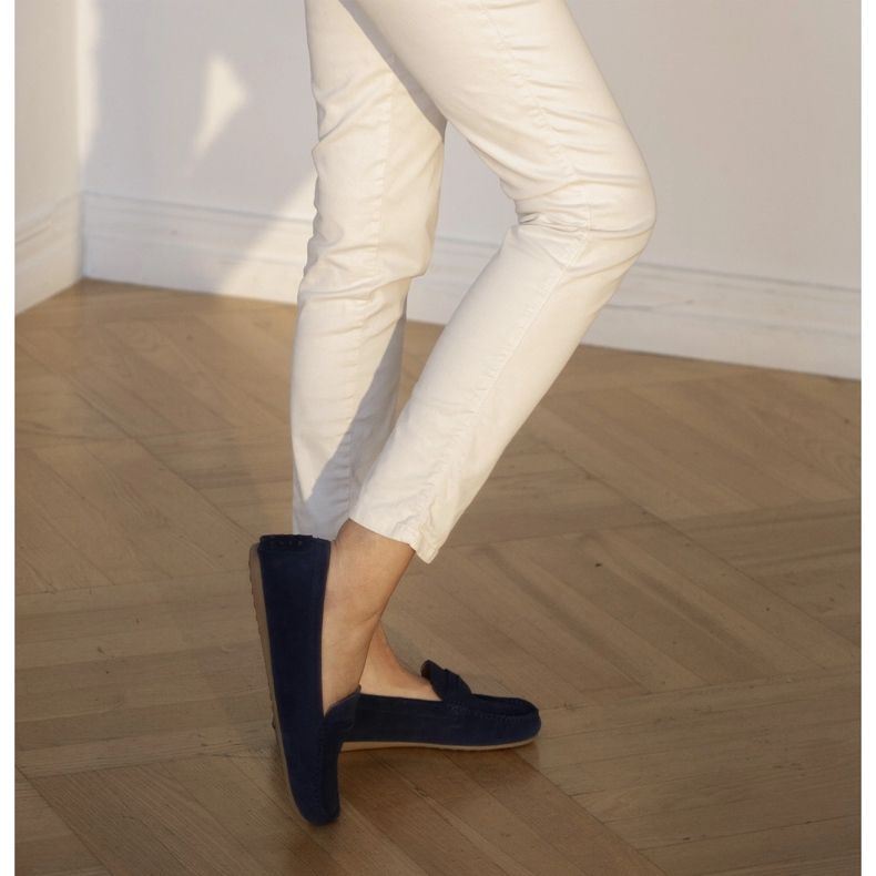 Marco Shoes Mocassins en daim bleu 1