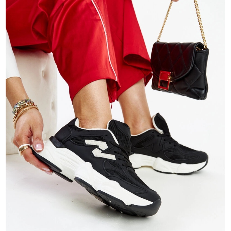 Baskets noires à semelle Gergely massive 1