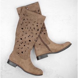 Bottines ajourées marron pour femme Jezzi ASA142-50 brun 1 Bottines ajourées marron pour femme Jezzi ASA142-50 brun 1