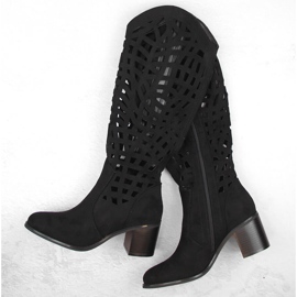 Bottines ajourées noires femme Jezzi RMR2337-6 1