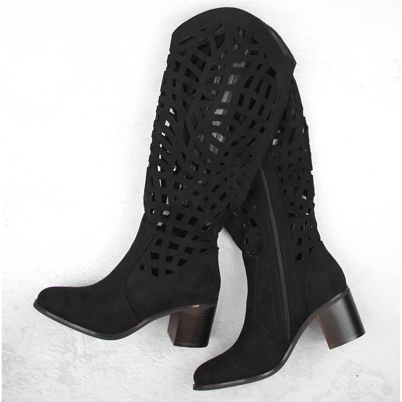 Bottines ajourées noires femme Jezzi RMR2337-6 1