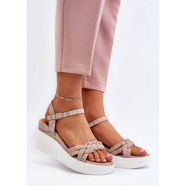 Sandales compensées multicolores Esinna 3