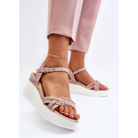 Sandales compensées multicolores Esinna 4