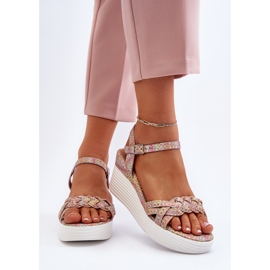 Sandales compensées multicolores Esinna 7
