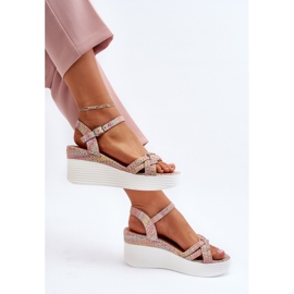 Sandales compensées multicolores Esinna 8