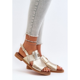 Zazoo 40385 Sandales en cuir pour femme Doré d'or 2 Zazoo 40385 Sandales en cuir pour femme Doré d'or 2