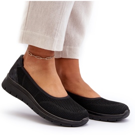 Ballerines Aviaba noires sur plateforme et semelle compensée le noir 10